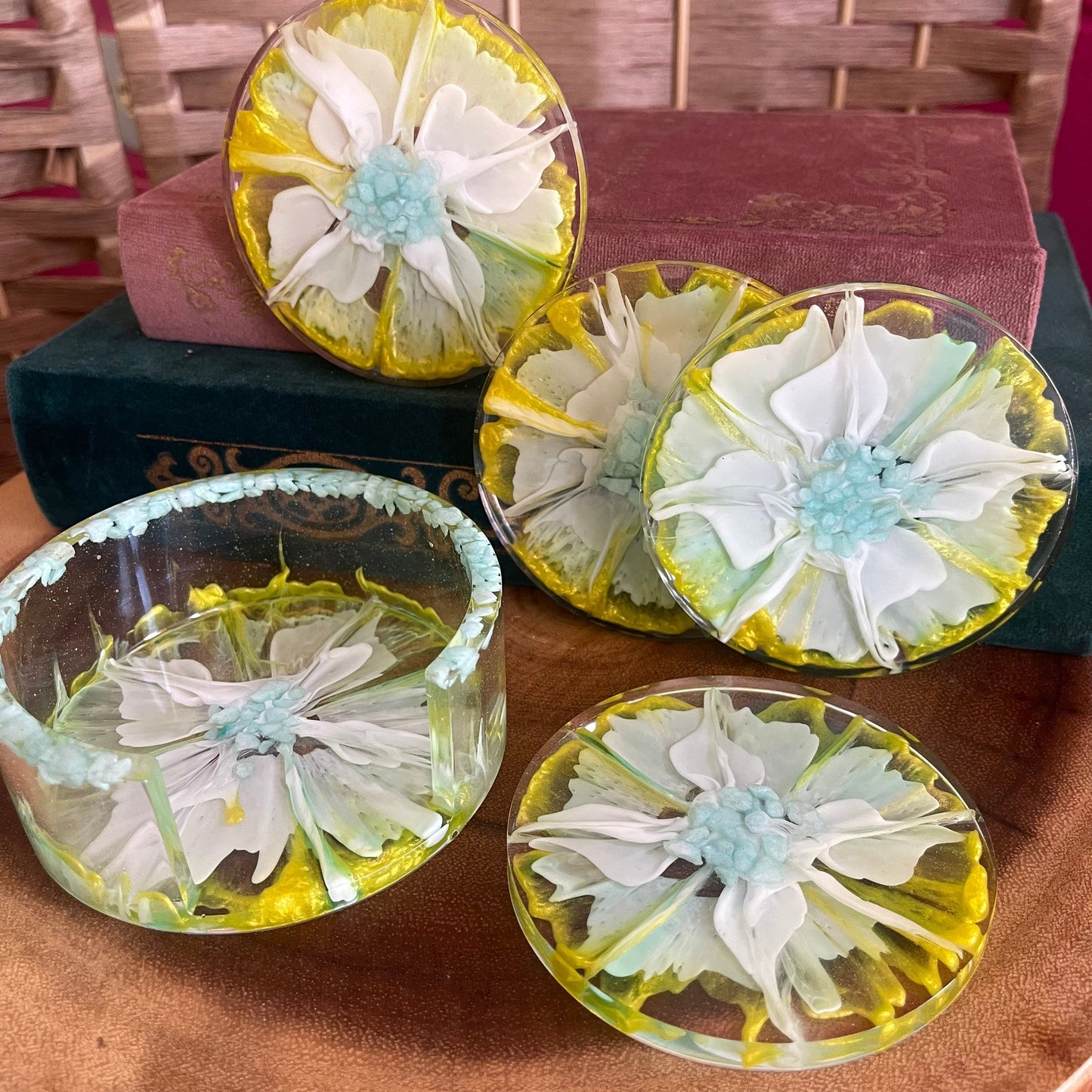 Resin Coaster Class - 3D flower (all resin) Wednesday 3/13 @ 6 PM