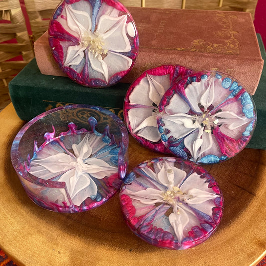 3D flower coaster - (all resin) Wednesday 4/24 at 6pm