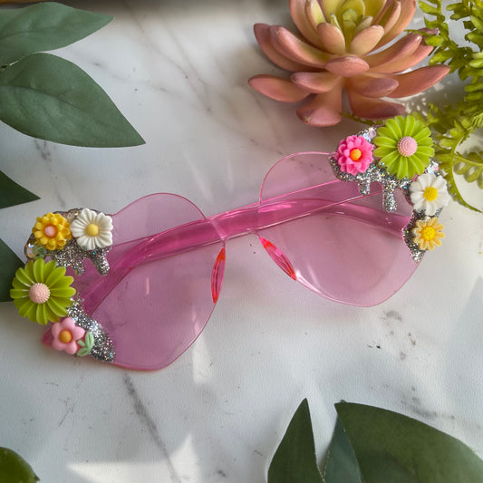 Flower Power Color Therapy Glasses - light pink/silver