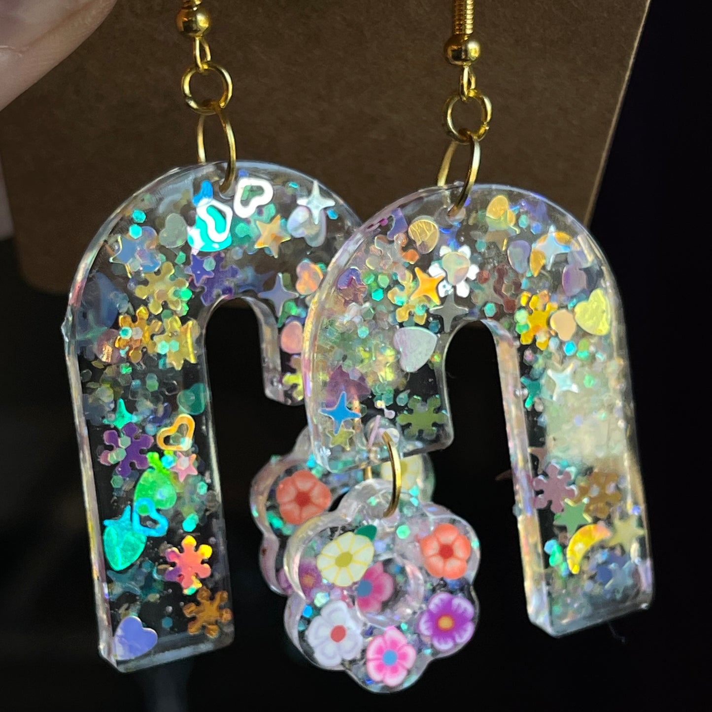 UV resin earrings!! 3 pairs - Tuesday 5/14 at 6pm