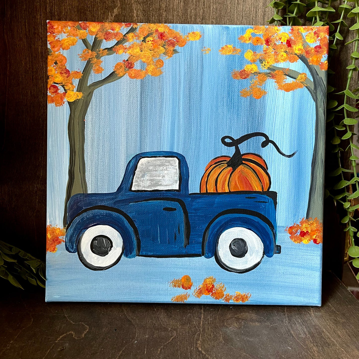 In person Class                ★Fall Truck Painting 12x12”★︎  SATURDAY 11/05 at 3pm cst