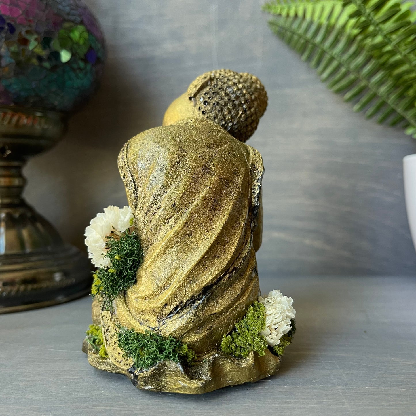 Gold Resting Buddha - RUNE - obsidian