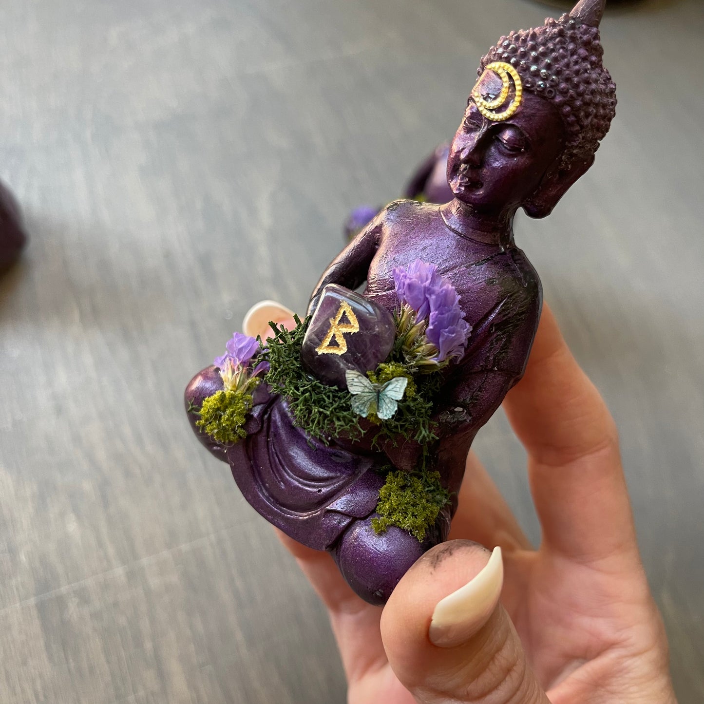 Purple Dhyana Buddha- RUNE -amethyst